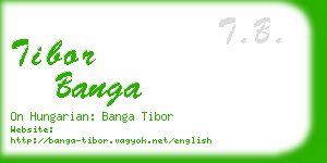 tibor banga business card